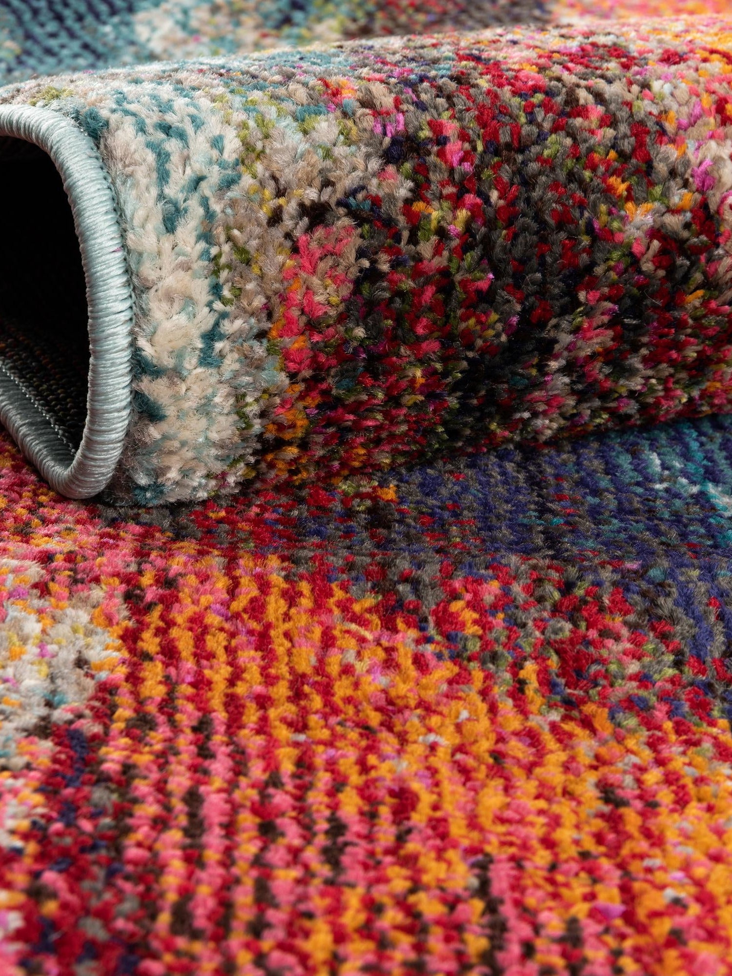 Multicolor 7' 10 x 7' 10 Haerfest Round Area Rug Abstract Super Colorful Modern Vivid Carpet for Unique Interior Design Room Decorating for Sale at Rug Engine