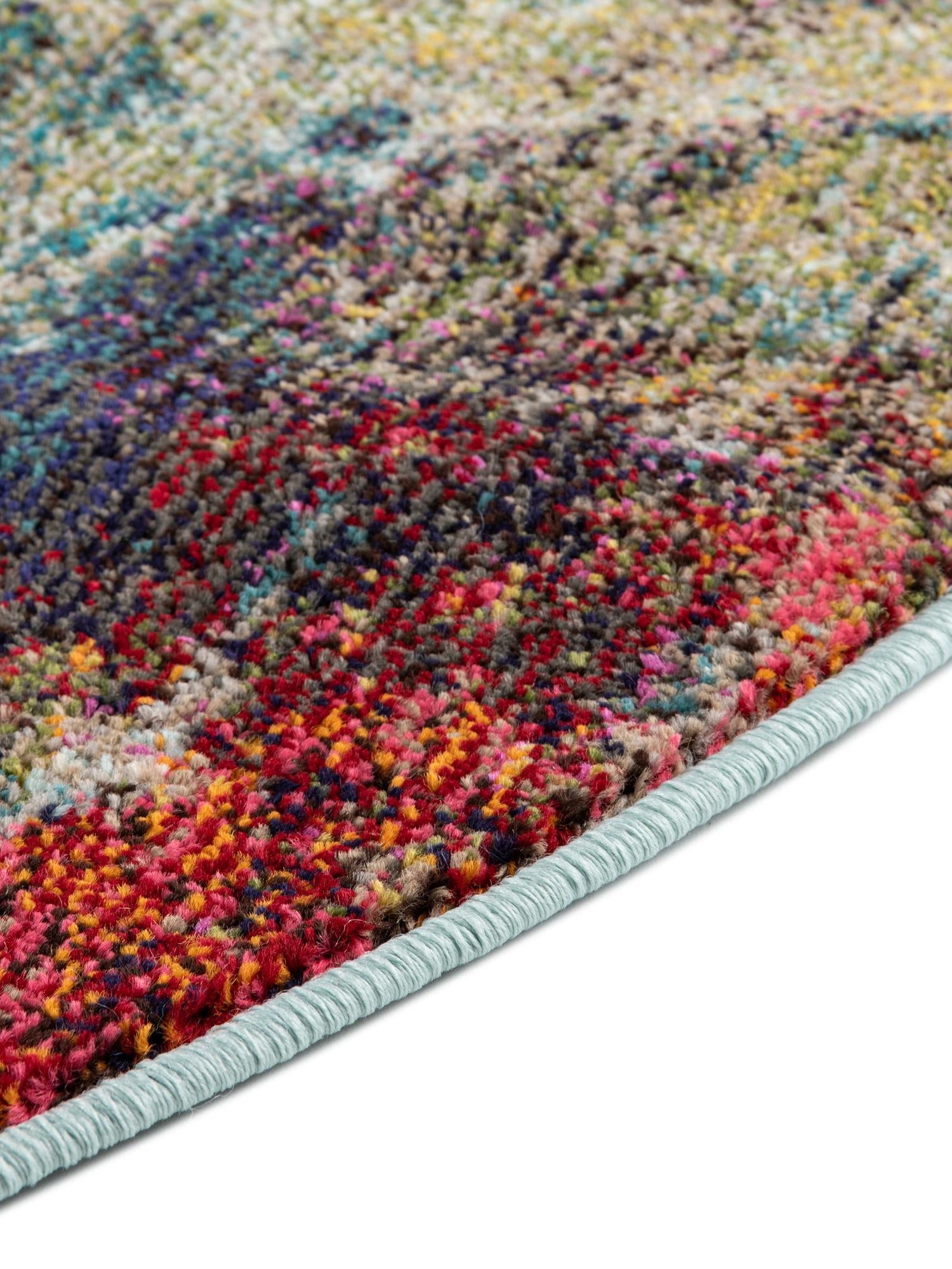 Multicolor 7' 10 x 7' 10 Haerfest Round Area Rug Abstract Super Colorful Modern Vivid Carpet for Unique Interior Design Room Decorating for Sale at Rug Engine