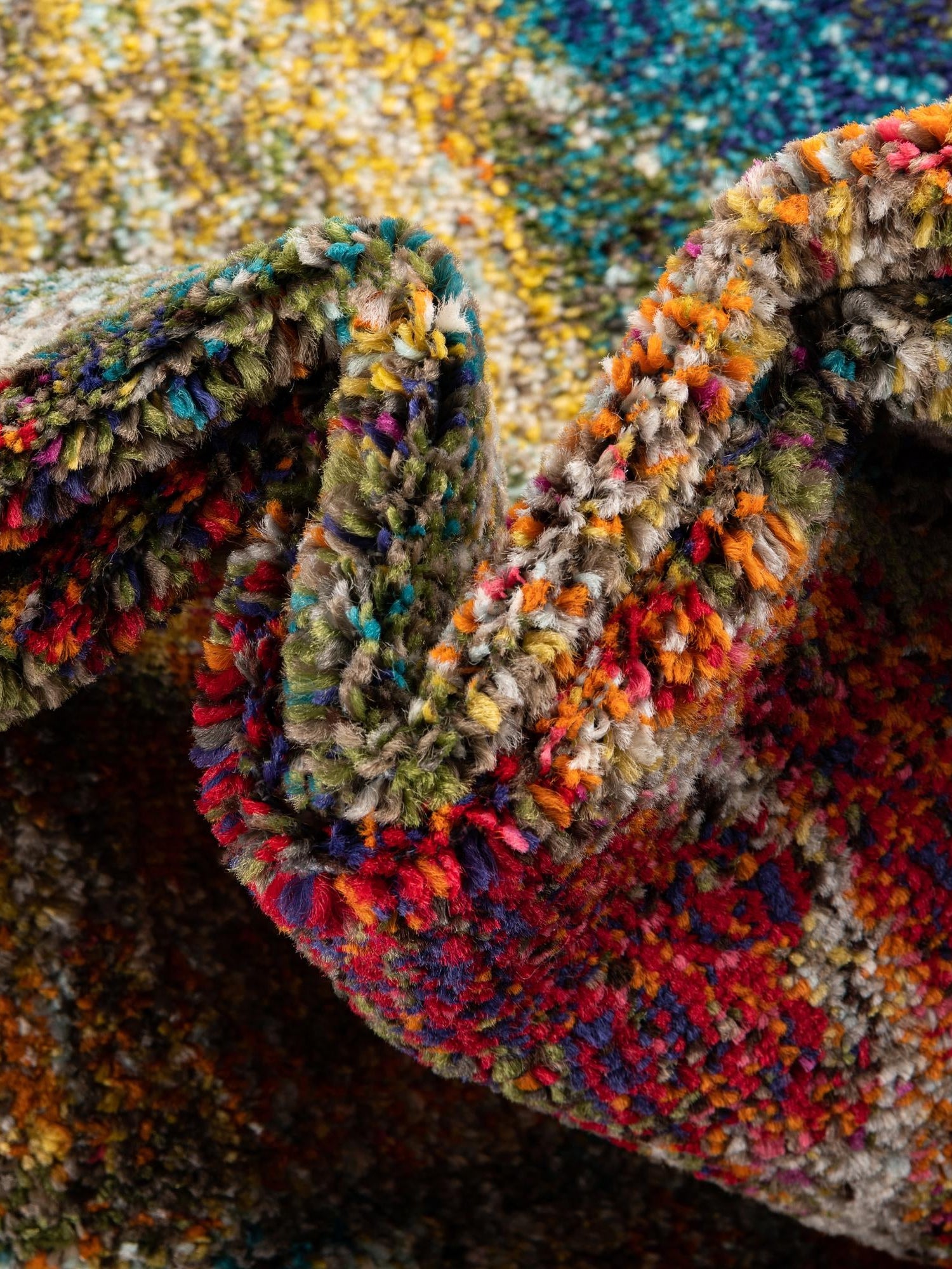 Multicolor 7' 10 x 7' 10 Haerfest Round Area Rug Abstract Super Colorful Modern Vivid Carpet for Unique Interior Design Room Decorating for Sale at Rug Engine