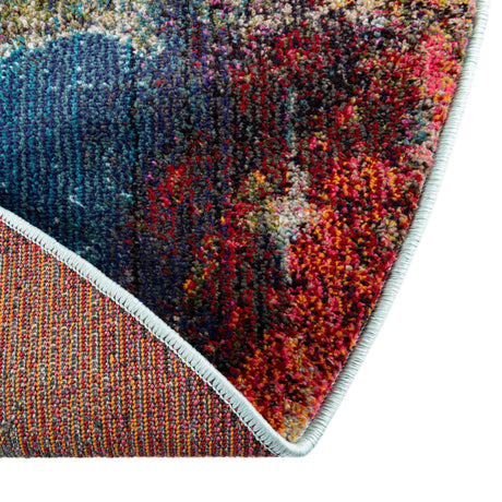 Multicolor 5' 3 x 5' 3 Haerfest Round Area Rug Abstract Super Colorful Modern Vivid Carpet for Unique Interior Design Room Decorating for Sale at Rug Engine