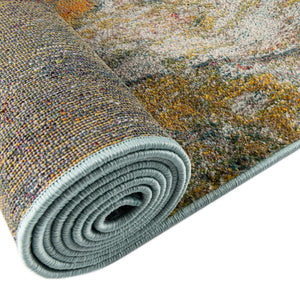 Multicolor 5' 3 x 5' 3 Haerfest Round Area Rug Abstract Super Colorful Modern Vivid Carpet for Unique Interior Design Room Decorating for Sale at Rug Engine