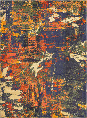 Brown 9' x 12' Haerfest Rectangle Area Rug Abstract Super Colorful Modern Vivid Carpet for Unique Interior Design Room Decorating for Sale at Rug Engine