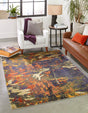 Brown 4' x 6' Haerfest Rectangle Area Rug Abstract Super Colorful Modern Vivid Carpet for Unique Interior Design Room Decorating for Sale at Rug Engine