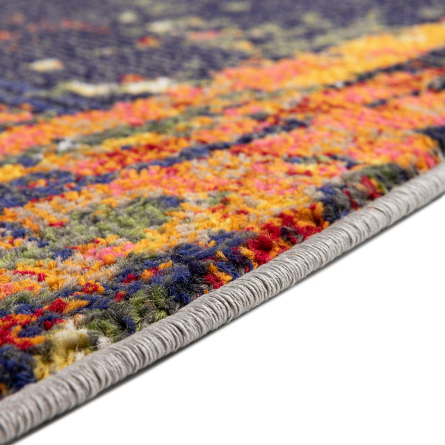Brown 5' 3 x 5' 3 Haerfest Round Area Rug Abstract Super Colorful Modern Vivid Carpet for Unique Interior Design Room Decorating for Sale at Rug Engine
