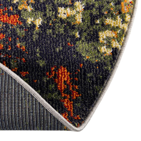Brown 5' 3 x 5' 3 Haerfest Round Area Rug Abstract Super Colorful Modern Vivid Carpet for Unique Interior Design Room Decorating for Sale at Rug Engine