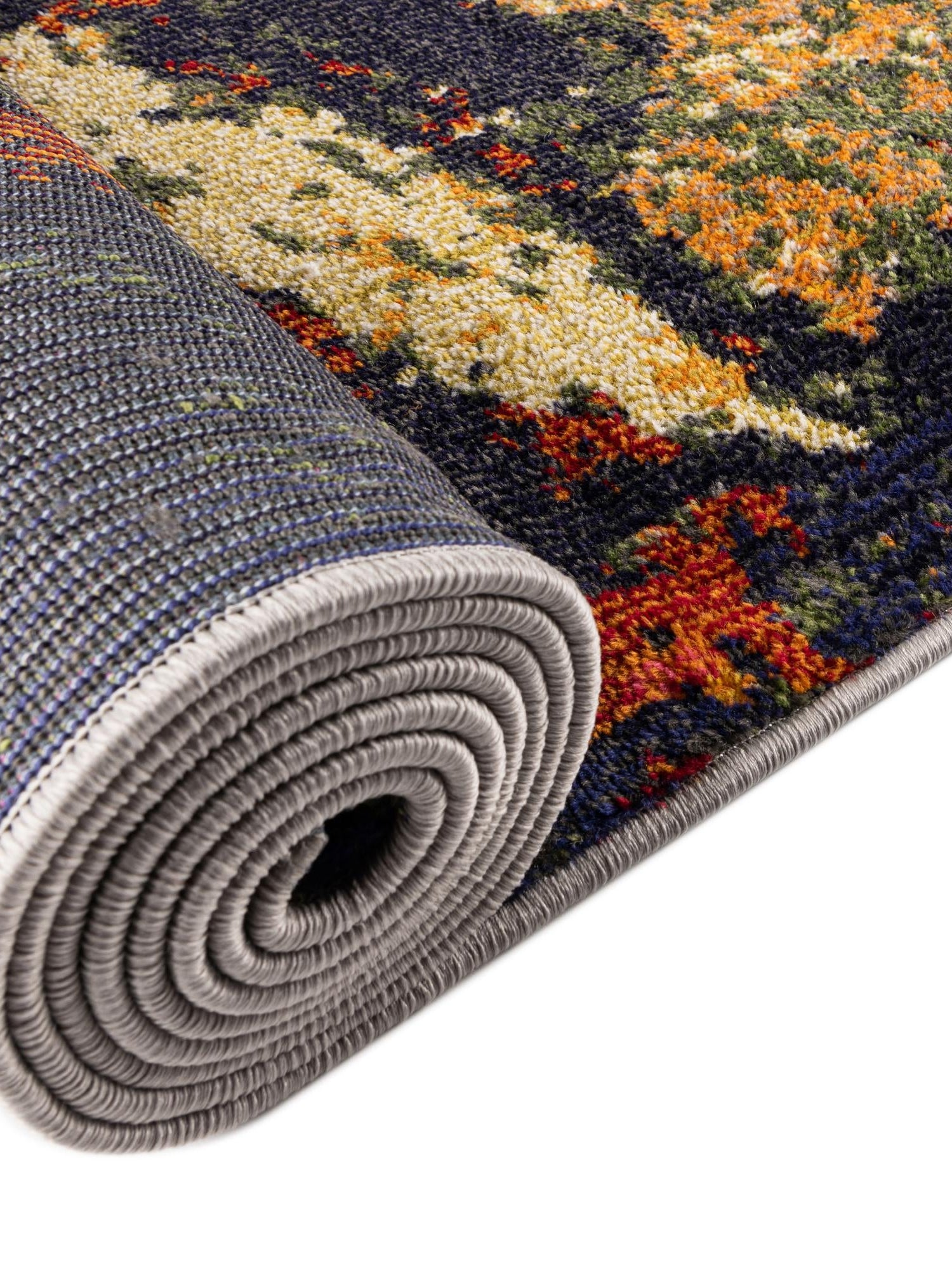 Brown 7' 10 x 7' 10 Haerfest Round Area Rug Abstract Super Colorful Modern Vivid Carpet for Unique Interior Design Room Decorating for Sale at Rug Engine