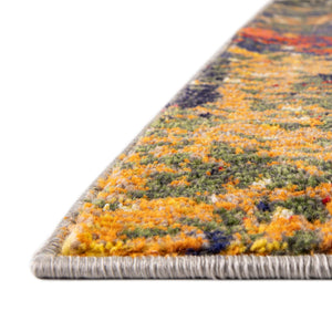 Brown 2' x 8' Haerfest Runner Area Rug Abstract Super Colorful Modern Vivid Carpet for Unique Interior Design Room Decorating for Sale at Rug Engine