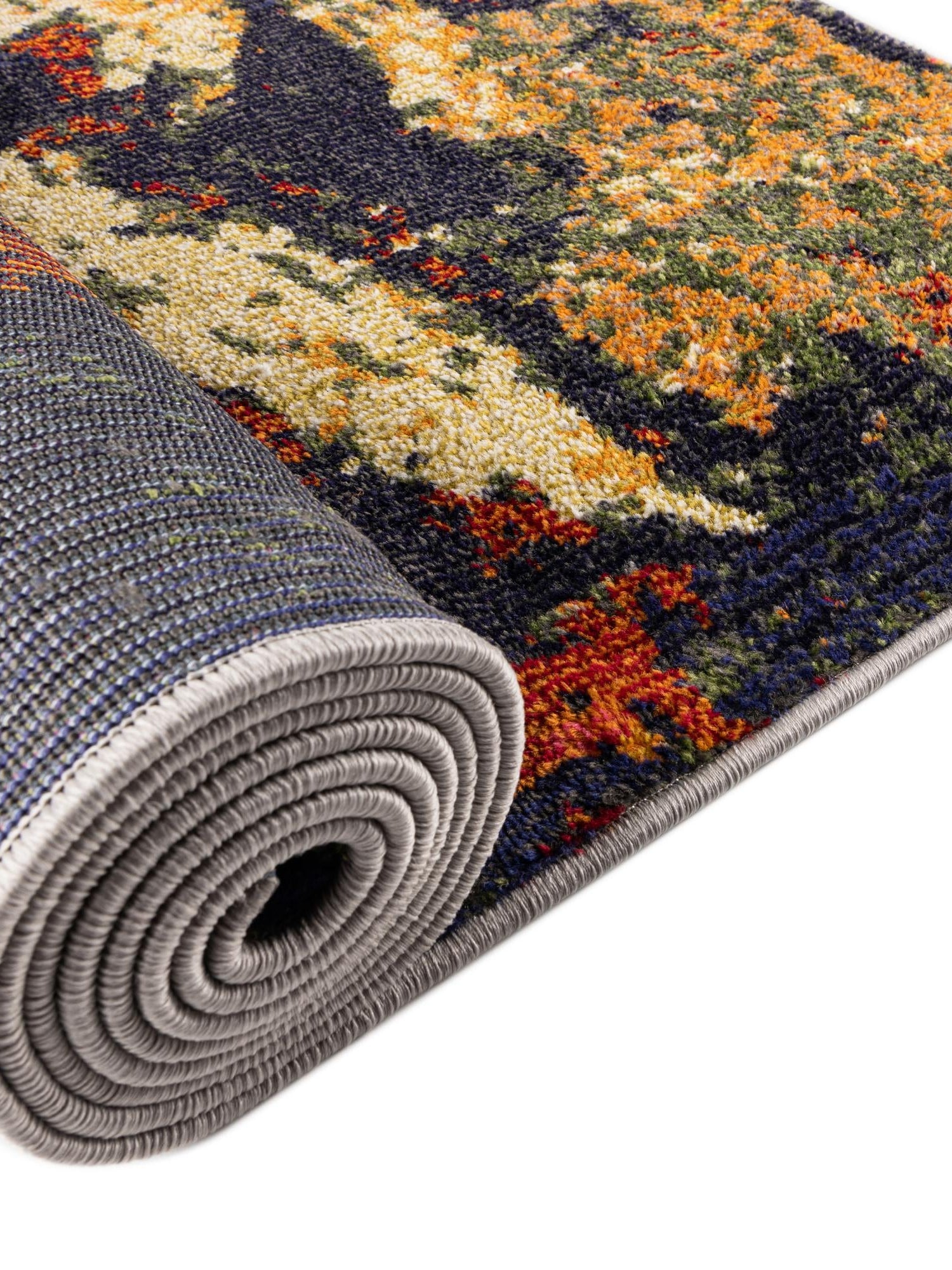 Brown 2' x 8' Haerfest Runner Area Rug Abstract Super Colorful Modern Vivid Carpet for Unique Interior Design Room Decorating for Sale at Rug Engine