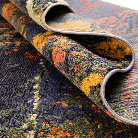Brown 2' x 4' Haerfest Runner Area Rug Abstract Super Colorful Modern Vivid Carpet for Unique Interior Design Room Decorating for Sale at Rug Engine