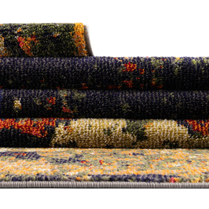 Brown 2' x 4' Haerfest Runner Area Rug Abstract Super Colorful Modern Vivid Carpet for Unique Interior Design Room Decorating for Sale at Rug Engine