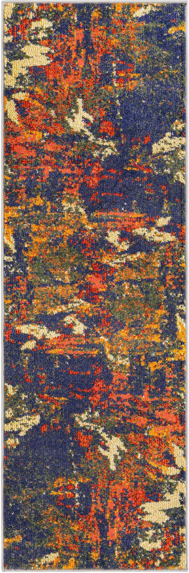 Brown 2' x 6' Haerfest Runner Area Rug Abstract Super Colorful Modern Vivid Carpet for Unique Interior Design Room Decorating for Sale at Rug Engine