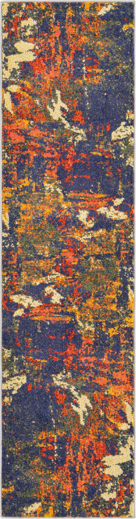 Brown 2' x 8' Haerfest Runner Area Rug Abstract Super Colorful Modern Vivid Carpet for Unique Interior Design Room Decorating for Sale at Rug Engine