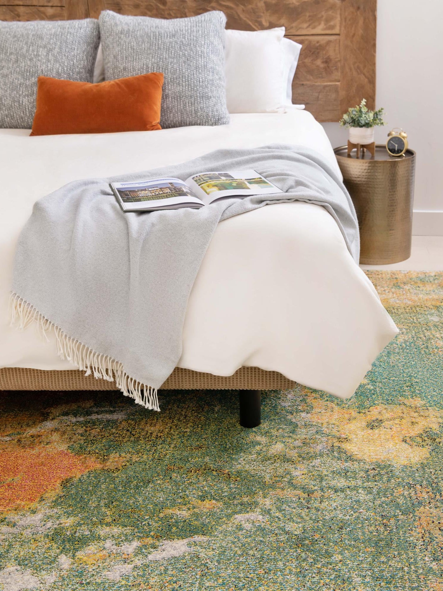 Green 5' 3 x 8' Haerfest Rectangle Area Rug Abstract Super Colorful Modern Vivid Carpet for Unique Interior Design Room Decorating for Sale at Rug Engine