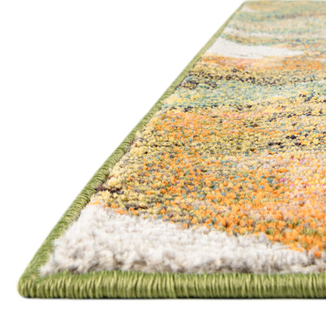 Green 6' 1 x 9' Haerfest Rectangle Area Rug Abstract Super Colorful Modern Vivid Carpet for Unique Interior Design Room Decorating for Sale at Rug Engine