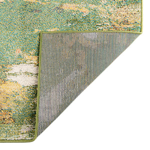 Green 7' 10 x 11' Haerfest Rectangle Area Rug Abstract Super Colorful Modern Vivid Carpet for Unique Interior Design Room Decorating for Sale at Rug Engine