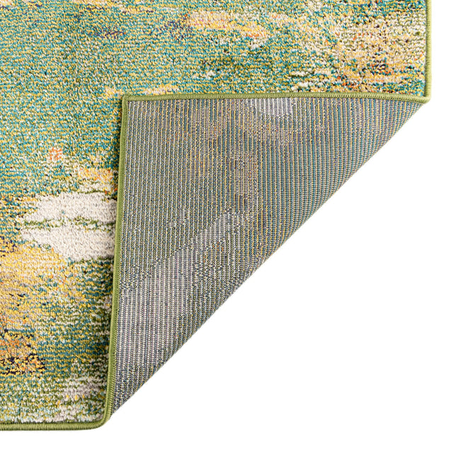 Green 7' 10 x 11' Haerfest Rectangle Area Rug Abstract Super Colorful Modern Vivid Carpet for Unique Interior Design Room Decorating for Sale at Rug Engine