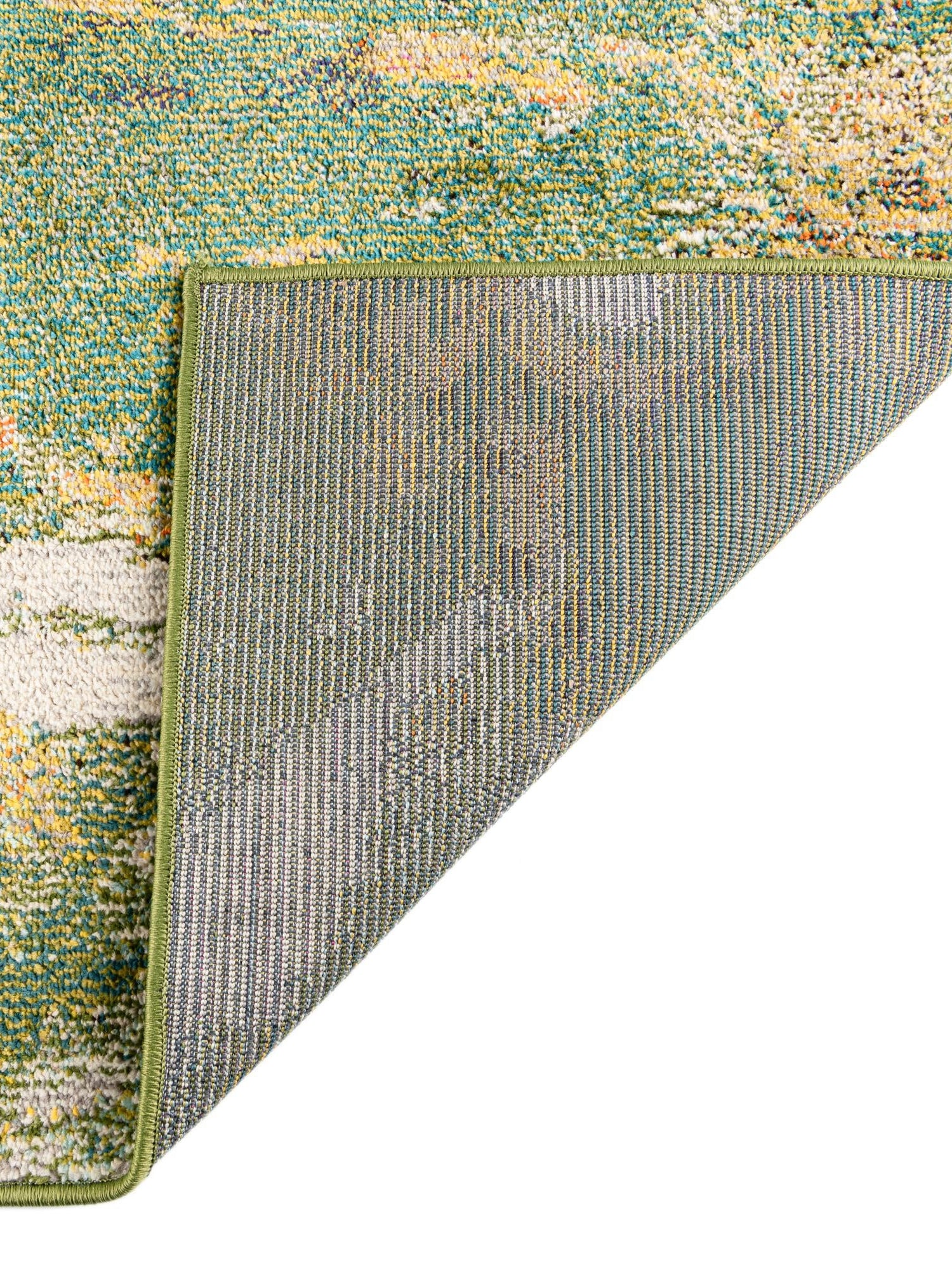 Green 9' x 12' Haerfest Rectangle Area Rug Abstract Super Colorful Modern Vivid Carpet for Unique Interior Design Room Decorating for Sale at Rug Engine