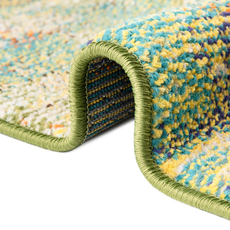 Green 5' 3 x 8' Haerfest Rectangle Area Rug Abstract Super Colorful Modern Vivid Carpet for Unique Interior Design Room Decorating for Sale at Rug Engine