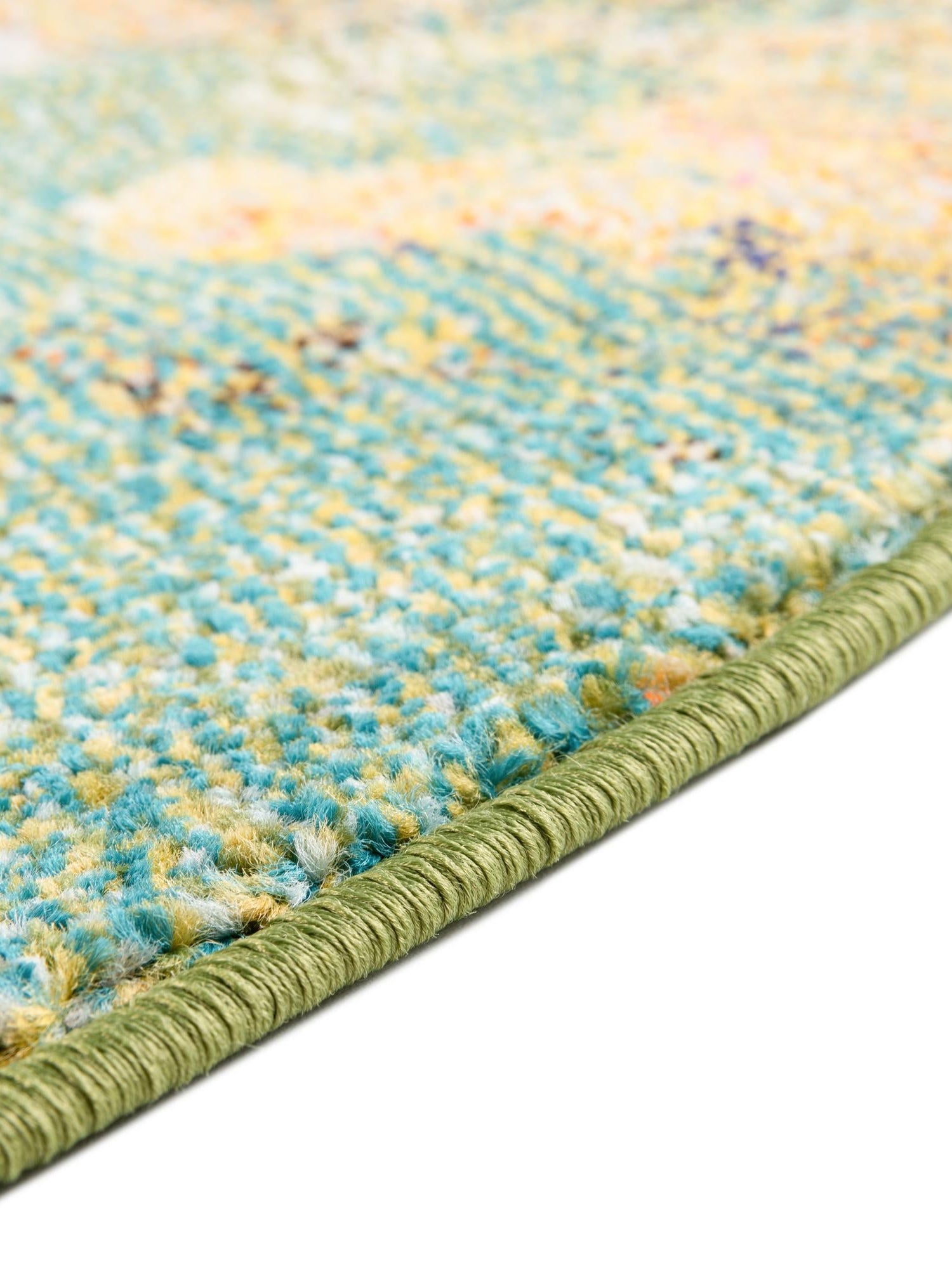 Green 4' 1 x 4' 1 Haerfest Round Area Rug Abstract Super Colorful Modern Vivid Carpet for Unique Interior Design Room Decorating for Sale at Rug Engine