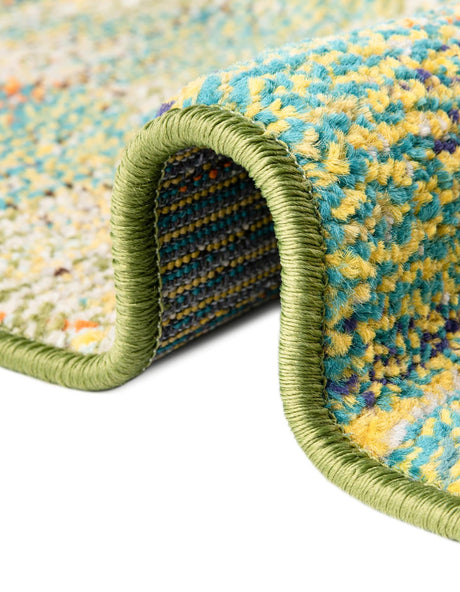 Green 7' 10 x 7' 10 Haerfest Round Area Rug Abstract Super Colorful Modern Vivid Carpet for Unique Interior Design Room Decorating for Sale at Rug Engine