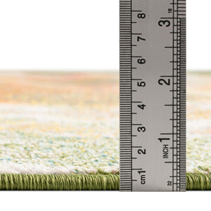 Green 2' x 5' 1 Haerfest Runner Area Rug Abstract Super Colorful Modern Vivid Carpet for Unique Interior Design Room Decorating for Sale at Rug Engine