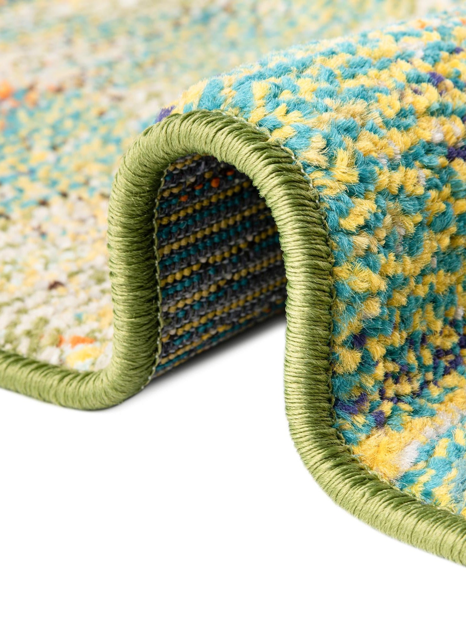 Green 2' x 5' 1 Haerfest Runner Area Rug Abstract Super Colorful Modern Vivid Carpet for Unique Interior Design Room Decorating for Sale at Rug Engine