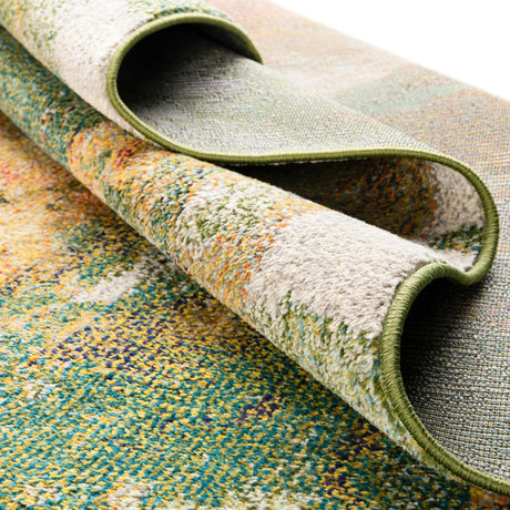 Green 2' x 4' Haerfest Runner Area Rug Abstract Super Colorful Modern Vivid Carpet for Unique Interior Design Room Decorating for Sale at Rug Engine