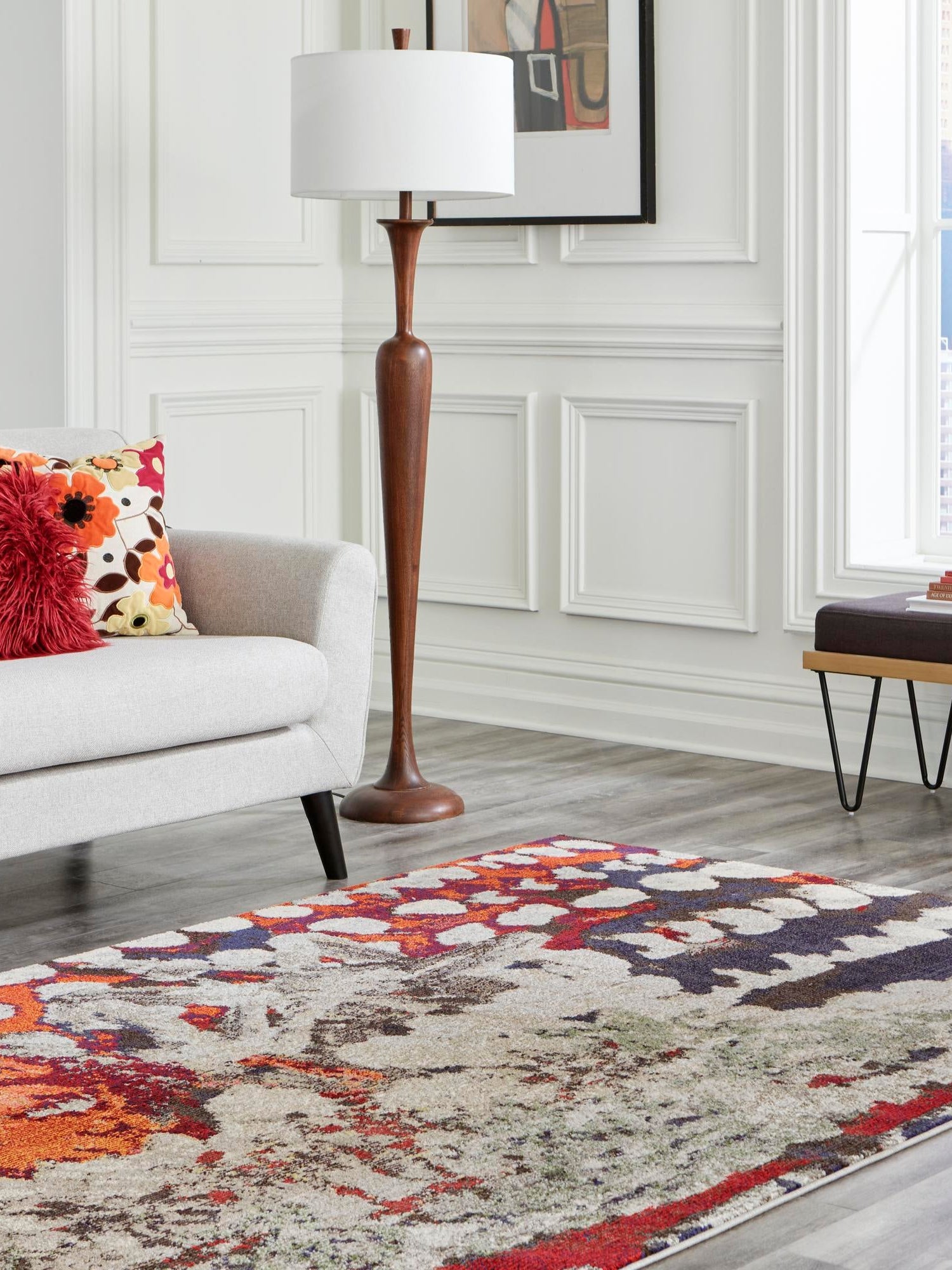 Multicolor 7' 1 x 10' Haerfest Rectangle Area Rug Abstract Super Colorful Modern Vivid Carpet for Unique Interior Design Room Decorating for Sale at Rug Engine