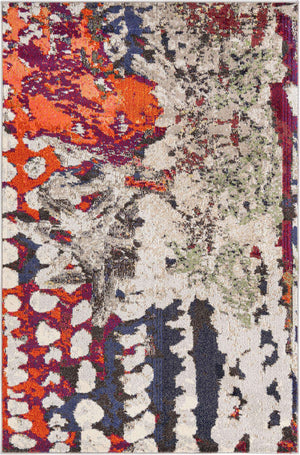 Multicolor 4' x 6' Haerfest Rectangle Area Rug Abstract Super Colorful Modern Vivid Carpet for Unique Interior Design Room Decorating for Sale at Rug Engine