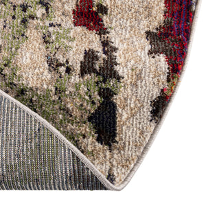 Multicolor 4' 1 x 4' 1 Haerfest Round Area Rug Abstract Super Colorful Modern Vivid Carpet for Unique Interior Design Room Decorating for Sale at Rug Engine