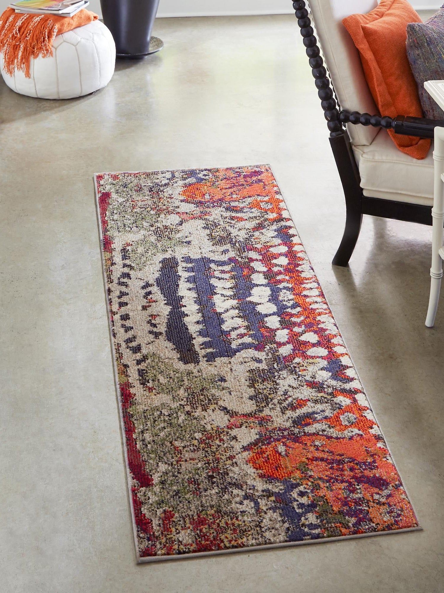 Multicolor 2' x 8' Haerfest Runner Area Rug Abstract Super Colorful Modern Vivid Carpet for Unique Interior Design Room Decorating for Sale at Rug Engine