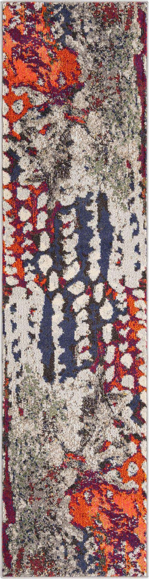 Multicolor 2' x 8' Haerfest Runner Area Rug Abstract Super Colorful Modern Vivid Carpet for Unique Interior Design Room Decorating for Sale at Rug Engine