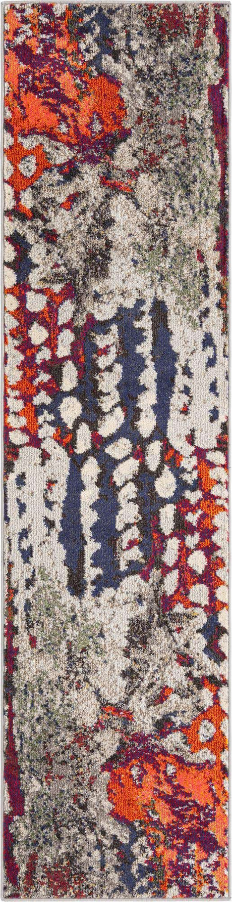 Multicolor 2' x 8' Haerfest Runner Area Rug Abstract Super Colorful Modern Vivid Carpet for Unique Interior Design Room Decorating for Sale at Rug Engine