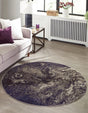 Gray 5' 3 x 5' 3 Haerfest Round Area Rug Abstract Super Colorful Modern Vivid Carpet for Unique Interior Design Room Decorating for Sale at Rug Engine