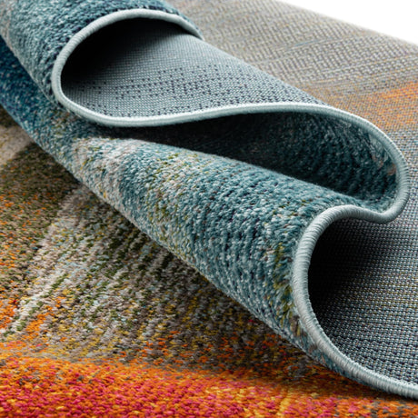 Blue 5' 3 x 8' Haerfest Rectangle Area Rug Abstract Super Colorful Modern Vivid Carpet for Unique Interior Design Room Decorating for Sale at Rug Engine