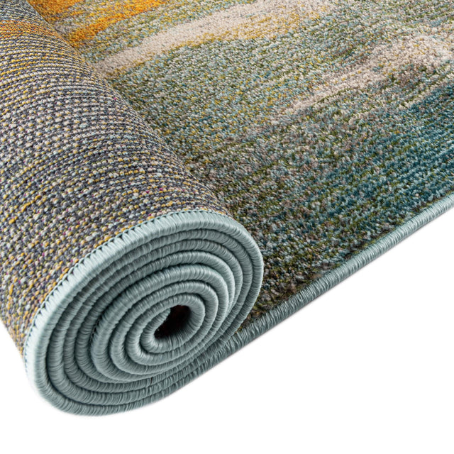 Blue 7' 10 x 7' 10 Haerfest Round Area Rug Abstract Super Colorful Modern Vivid Carpet for Unique Interior Design Room Decorating for Sale at Rug Engine