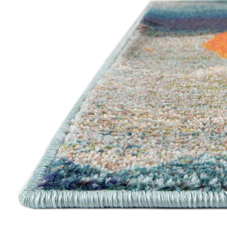 Blue 2' x 6' Haerfest Runner Area Rug Abstract Super Colorful Modern Vivid Carpet for Unique Interior Design Room Decorating for Sale at Rug Engine