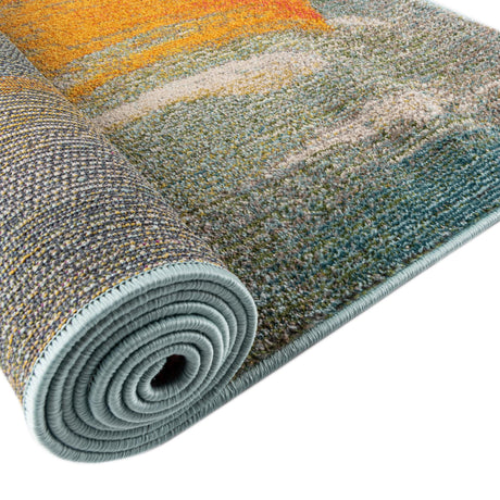 Blue 2' x 8' Haerfest Runner Area Rug Abstract Super Colorful Modern Vivid Carpet for Unique Interior Design Room Decorating for Sale at Rug Engine