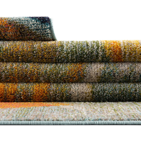 Blue 2' x 4' Haerfest Runner Area Rug Abstract Super Colorful Modern Vivid Carpet for Unique Interior Design Room Decorating for Sale at Rug Engine