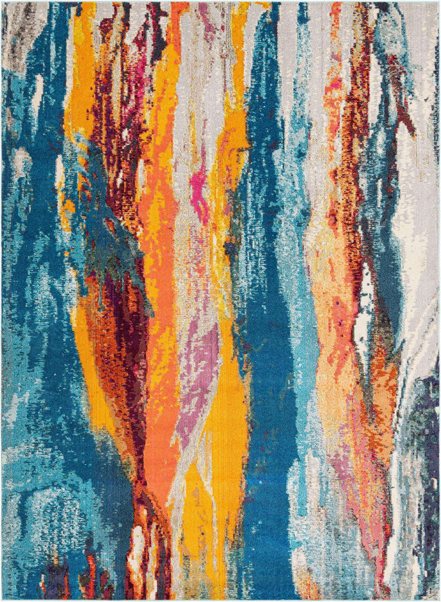 Multicolor 9' x 12' Haerfest Rectangle Area Rug Abstract Super Colorful Modern Vivid Carpet for Unique Interior Design Room Decorating for Sale at Rug Engine