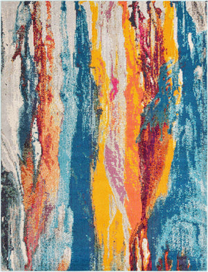 Multicolor 7' 10 x 10' Haerfest Rectangle Area Rug Abstract Super Colorful Modern Vivid Carpet for Unique Interior Design Room Decorating for Sale at Rug Engine