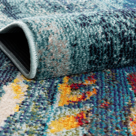 Multicolor 5' 3 x 8' Haerfest Rectangle Area Rug Abstract Super Colorful Modern Vivid Carpet for Unique Interior Design Room Decorating for Sale at Rug Engine