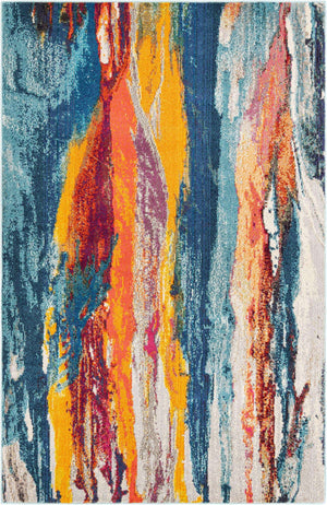 Multicolor 5' 3 x 8' Haerfest Rectangle Area Rug Abstract Super Colorful Modern Vivid Carpet for Unique Interior Design Room Decorating for Sale at Rug Engine