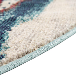 Multicolor 7' 10 x 7' 10 Haerfest Round Area Rug Abstract Super Colorful Modern Vivid Carpet for Unique Interior Design Room Decorating for Sale at Rug Engine