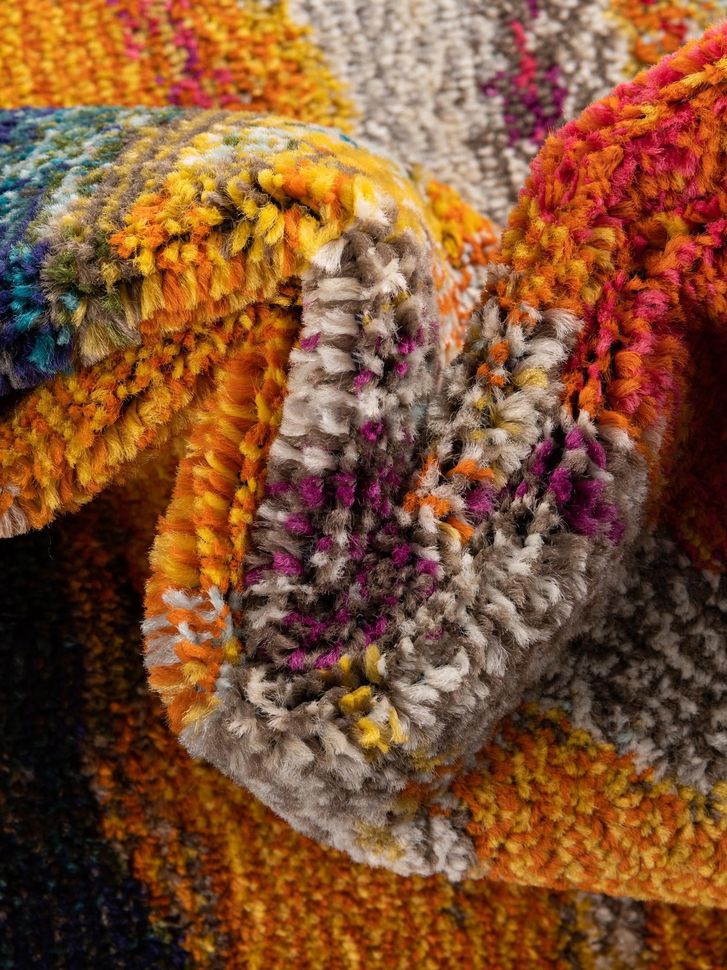 Multicolor 5' 3 x 5' 3 Haerfest Round Area Rug Abstract Super Colorful Modern Vivid Carpet for Unique Interior Design Room Decorating for Sale at Rug Engine