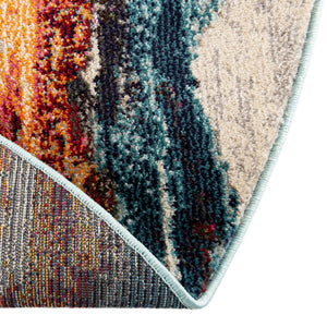 Multicolor 7' 10 x 7' 10 Haerfest Round Area Rug Abstract Super Colorful Modern Vivid Carpet for Unique Interior Design Room Decorating for Sale at Rug Engine