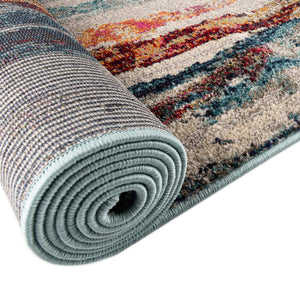 Multicolor 7' 10 x 7' 10 Haerfest Round Area Rug Abstract Super Colorful Modern Vivid Carpet for Unique Interior Design Room Decorating for Sale at Rug Engine