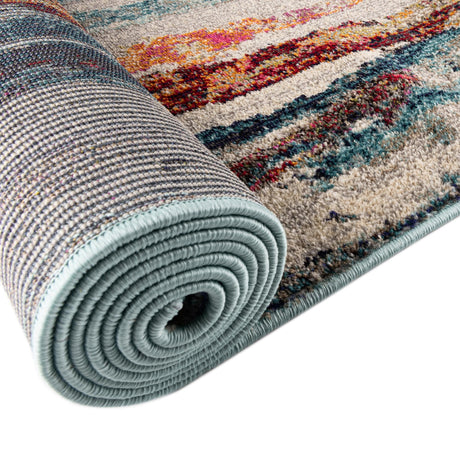 Multicolor 7' 10 x 7' 10 Haerfest Round Area Rug Abstract Super Colorful Modern Vivid Carpet for Unique Interior Design Room Decorating for Sale at Rug Engine