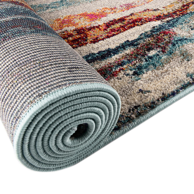 Multicolor 7' 10 x 7' 10 Haerfest Round Area Rug Abstract Super Colorful Modern Vivid Carpet for Unique Interior Design Room Decorating for Sale at Rug Engine