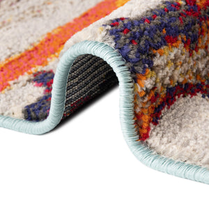 Multicolor 2' x 4' Haerfest Runner Area Rug Abstract Super Colorful Modern Vivid Carpet for Unique Interior Design Room Decorating for Sale at Rug Engine